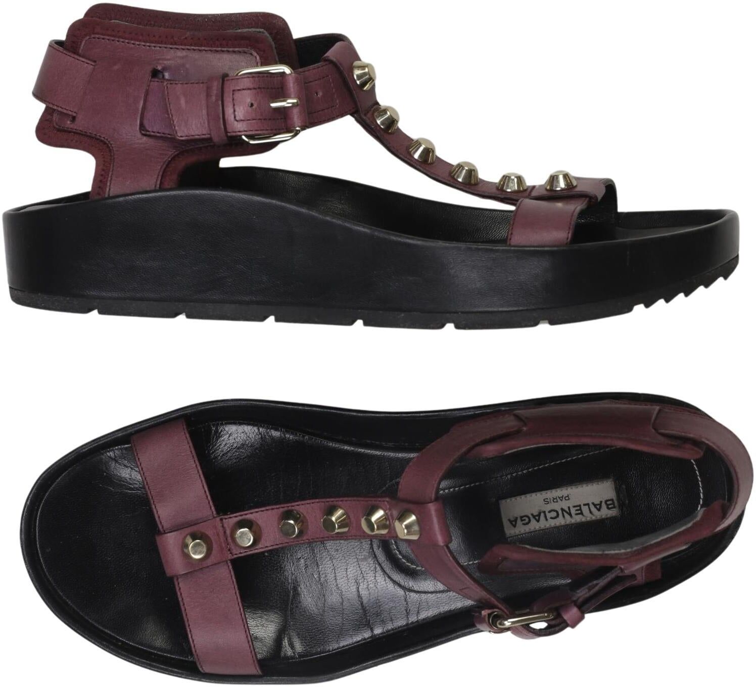 Balenciaga Damen Sandalen, Bordeaux, Gr. EU 38, kein / Etikett - Second Hand