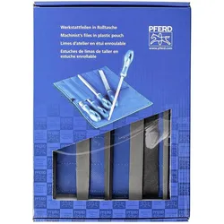 Pferd, Raspel + Feile, Werkstattfeilen in Rolltasche 533 WRU 200 (200 mm)