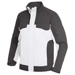 Premium Arbeitsjacke ERNST "Twill 300" - XXL - weiß/anthrazit
