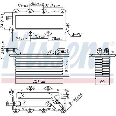 NISSENS Ladeluftkühler 96122 für VW
