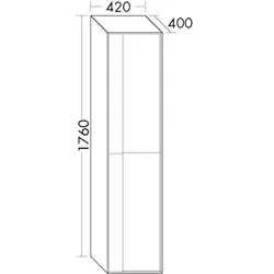 Burgbad Hochschrank Moto Preisgruppe 2 1760x420x370 RAL-Farbe Solid Matt, HSTE042RF6950 HSTE042RF6950