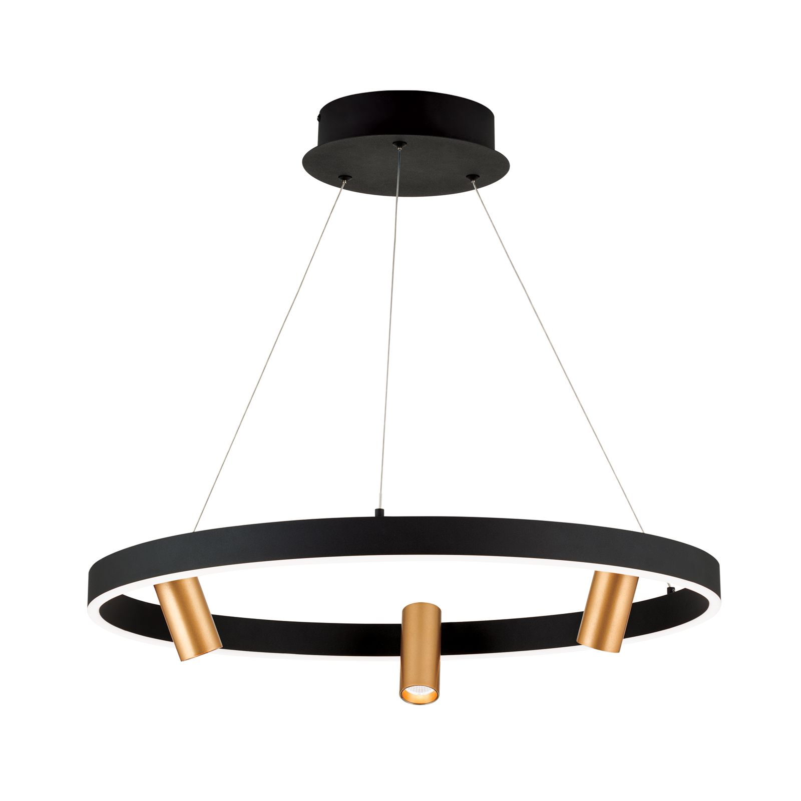 Orion Leuchten LED-Pendelleuchte BERLIN schwarz-gold HL 6-1667/3 schwarz-gold 9003090262182