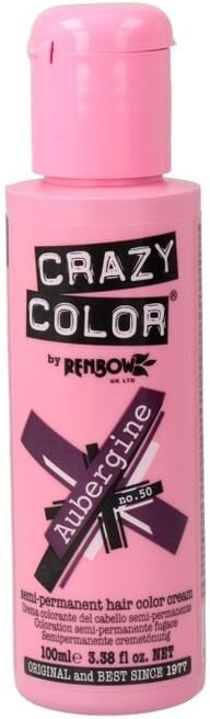 Crazy Color Crema Semipermanente #50 - Aubergi 100 ml