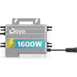 DEYE Mikro-Wechselrichter 1600 W SUN-M160G4-EU-Q0 für Mini-PV Solaranlage Balkonkraftwerk, IP67 wetterfest, 4 MPPT, WIFI, Micro Inverter