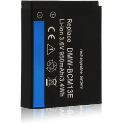 Akku wie Panasonic DMW-BCM13 für Lumix DMC FT5, TS5, TZ40, TZ41, TZ55, TZ56, TZ61, TZ71, 950mAh