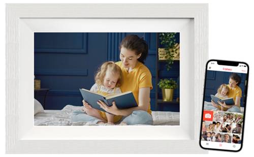 Braun Phototechnik DigiFrame 10W WiFi Digitaler WiFi-Bilderrahmen 25.7cm 10.1 Zoll EEK: C (A - G) 1280 x 800 Pixel 32GB Weiß