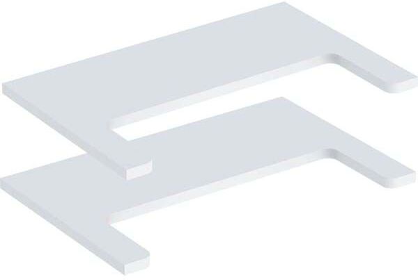 Geberit Renova Comfort Select 808620000 blanc, jeu de sol intermédiaire, 2 pièces