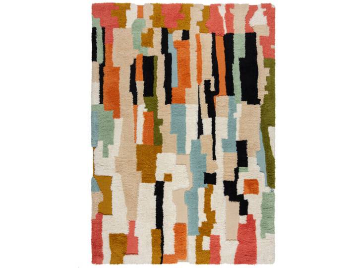 Teppich Brim mehrfarbig Anderes Muster Wolle 120 x 170 cm