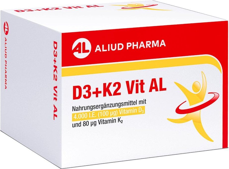 AL Aliud Pharma D3 + K2  Vit AL 4000 I.E. / 80 µg Kapseln für die Knochen