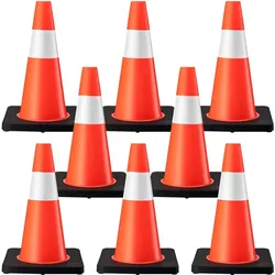 Wiltec, Verkehrstechnik, Verkehrskegel 45cm 8St. Leitkegel Pylon Warnhütchen Warnkegel PVC Gummi