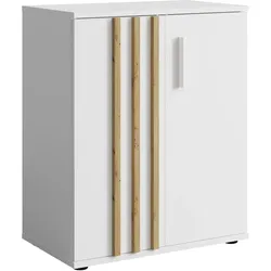 KOMMODE TECTONIC 60/72,7/35cm mit Schubladen 2 Türen Weiß