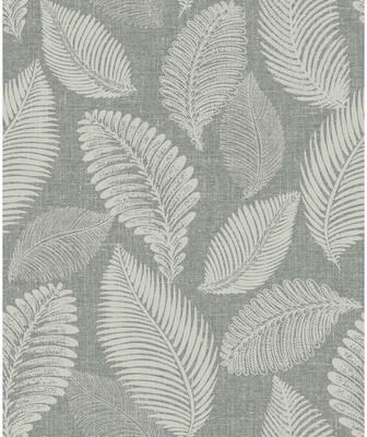Seabrook Designs Tossed Leaves Nonwoven Unpasted Wallpaper