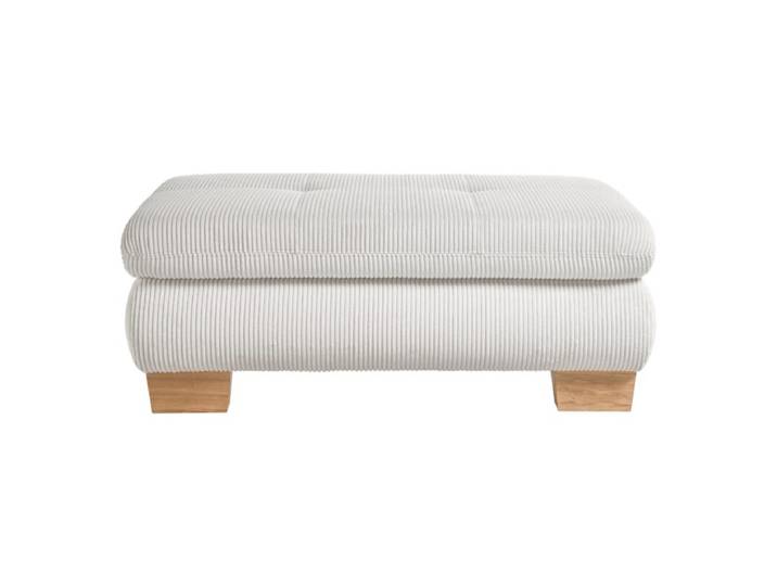 set one by Musterring SO 3400 Hocker aufklappbar - Cord silver M