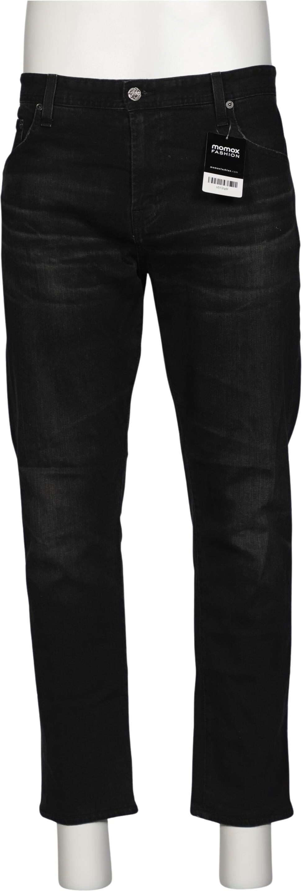 AG Adriano Goldschmied Herren Jeans, Schwarz, Gr. W36, Baumwolle / Synthetik - Second Hand