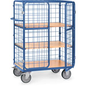 Fetra Etagenwagen Kastenwagen, 8481-3DE, 3 Etagen, 1000 x 600 mm, Tragkraft 600kg