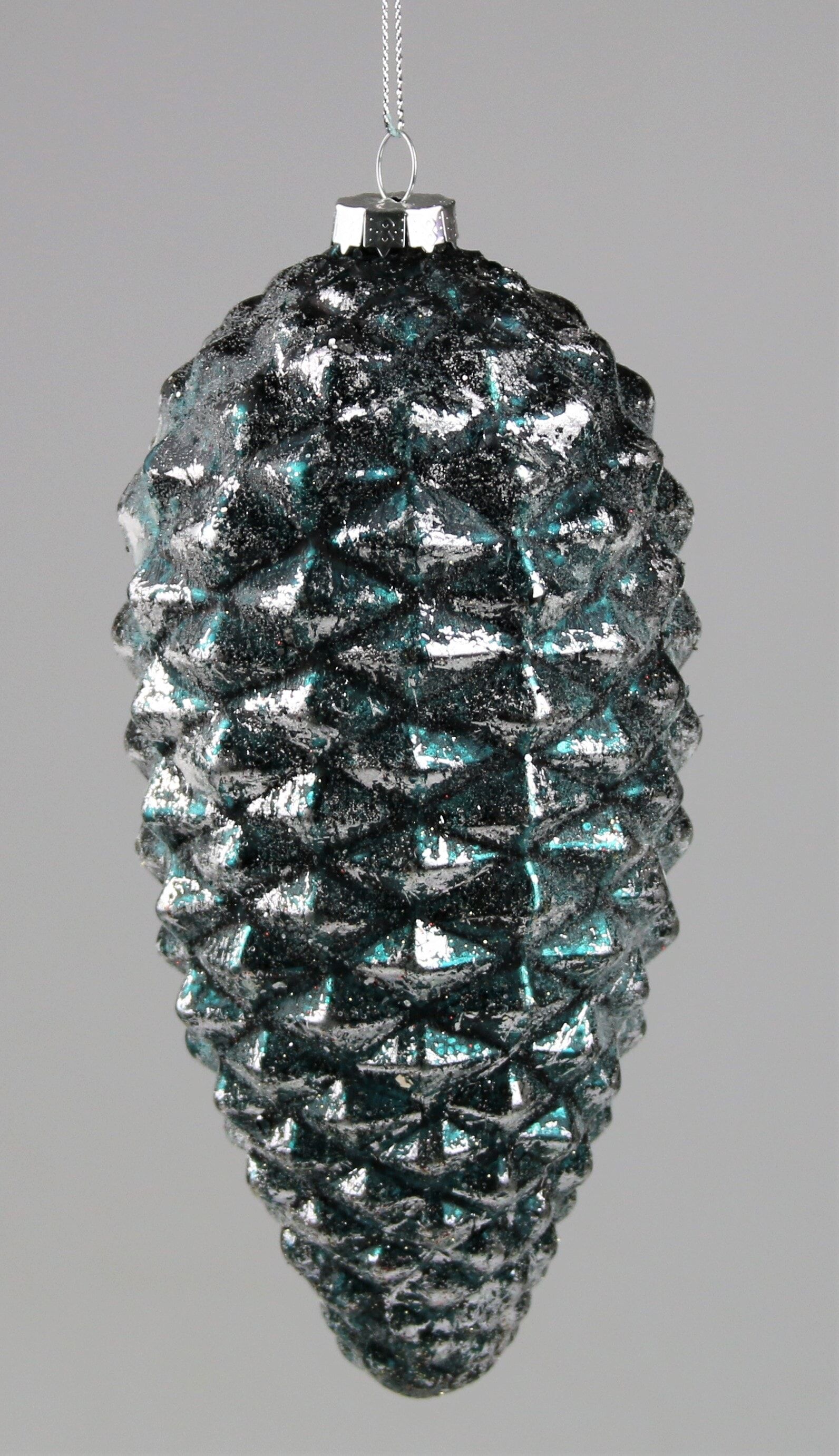Dekoobjekt AM DESIGN "Weihnachstsdekoration", blau, B:9cm H:18cm, Glas, Dekofiguren, Dekoobjekt, 3er Set
