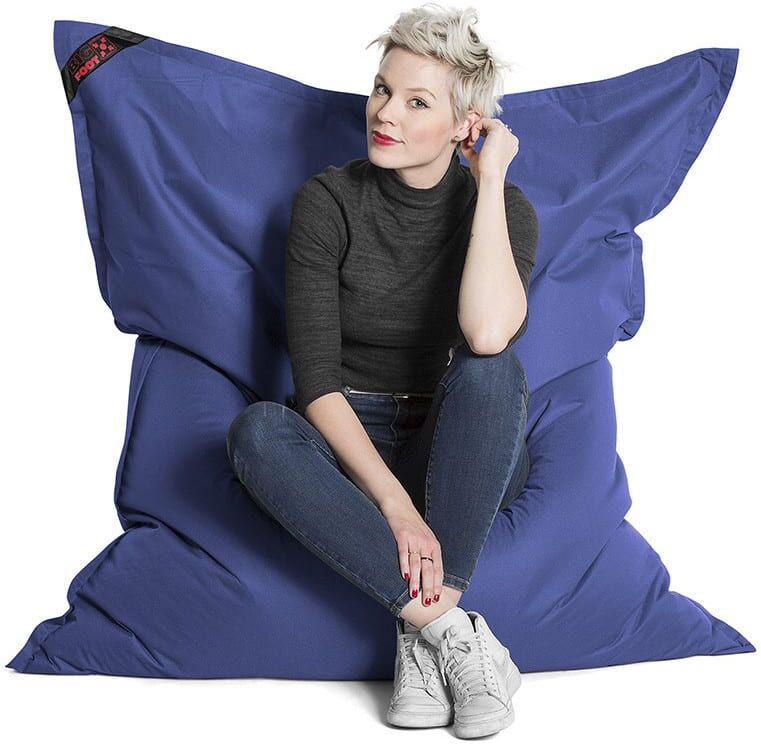 Sitting Point Coussin Geant BigFoot Bleu fonce Bleu 170x30x130cm