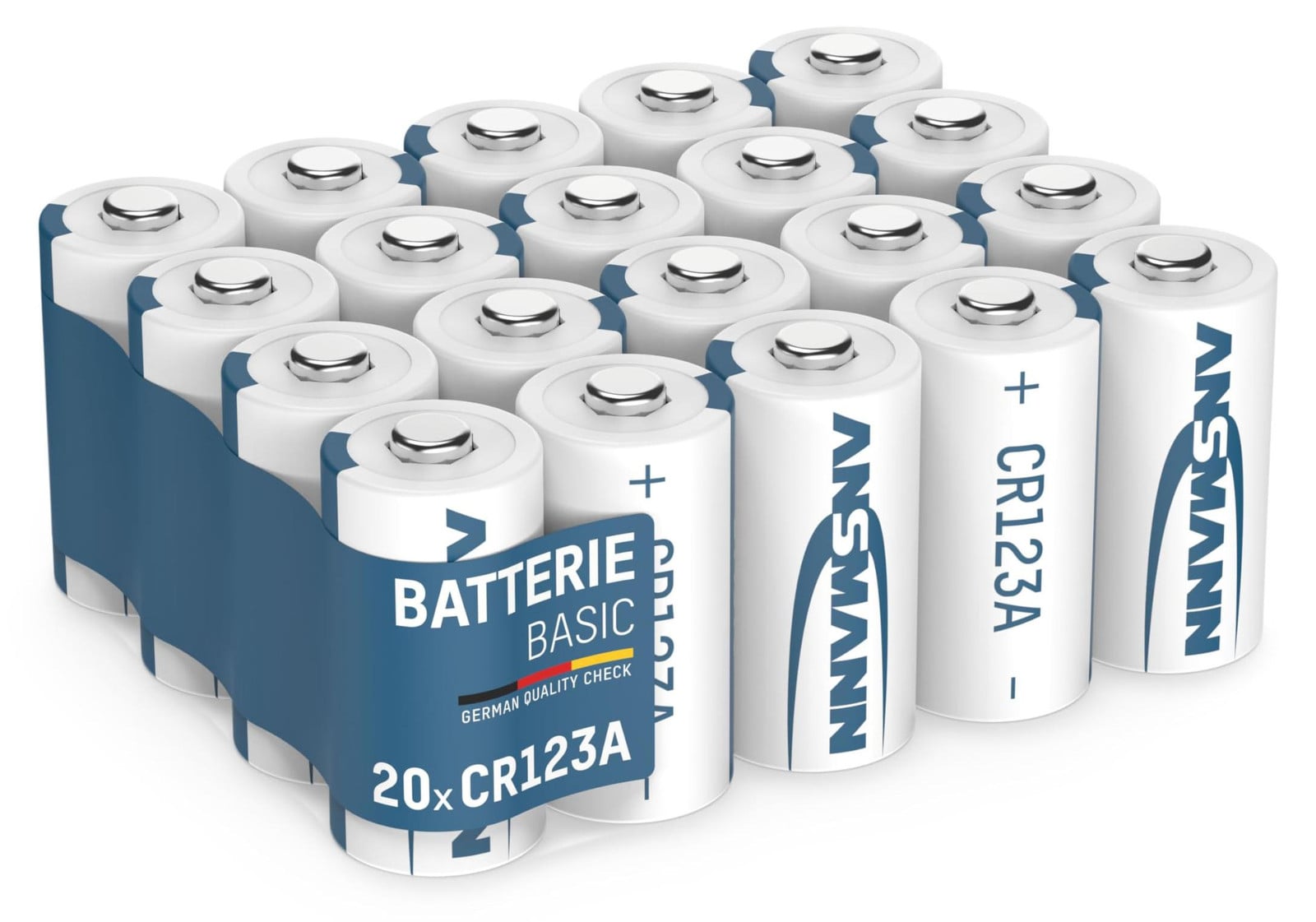 ANSMANN CR123A 3V lithiumbatterijen, 20 stuks