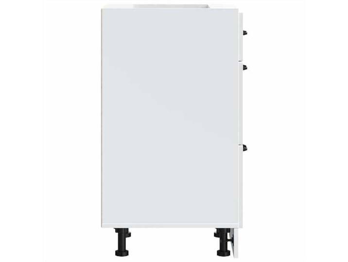 Moderne Meuble bas de cuisine « Lucca SWEETY Meuble bas de cuisine » bois d'ingénierie blanc brillant 40x46x81.5 cm BB1003