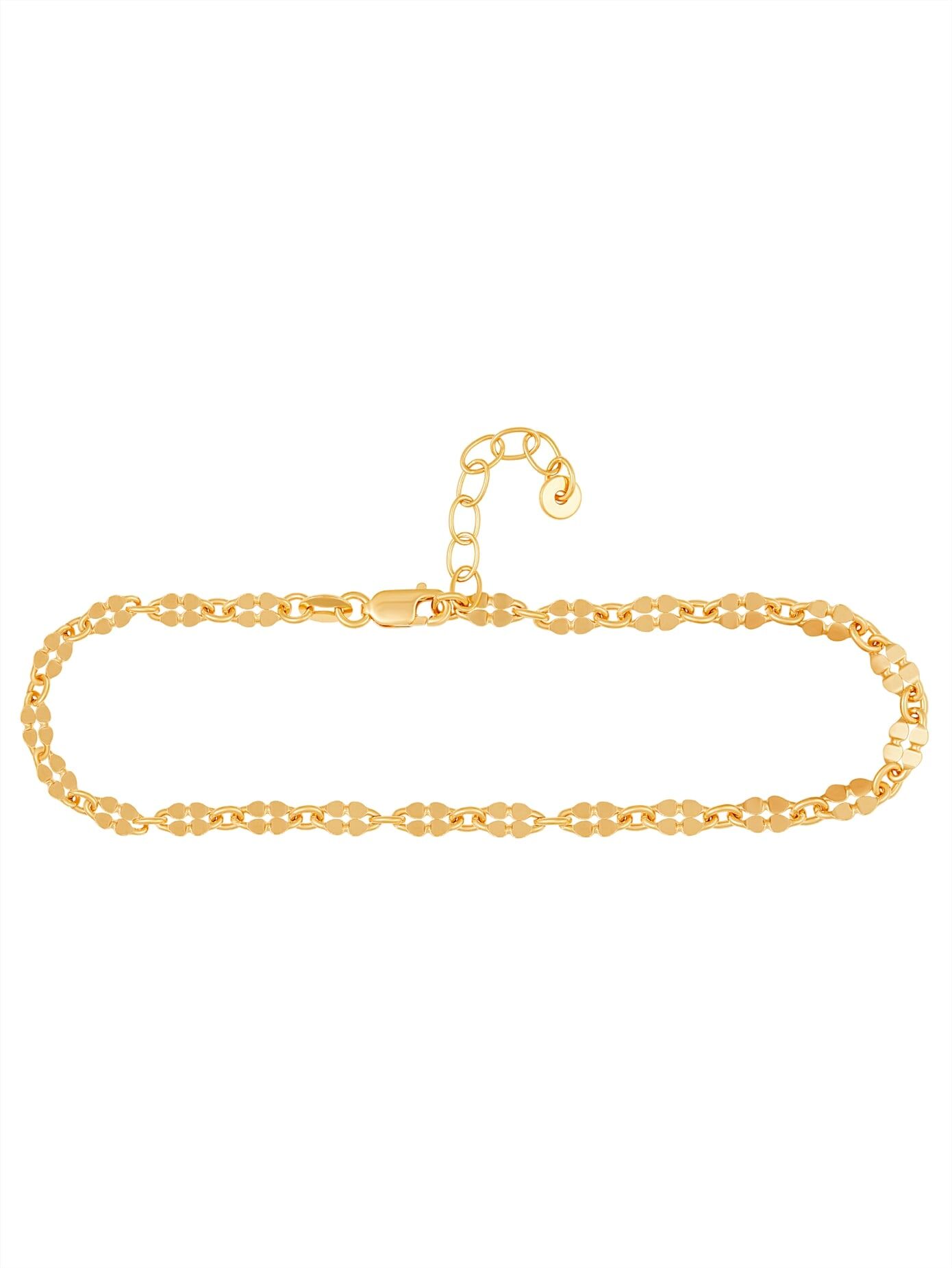 Silberarmband LADY, gold (silber vergoldet 925, silber vergoldet 925), Armbänder, Damen, Silber 925 (Sterlingsilber), Silberarmband