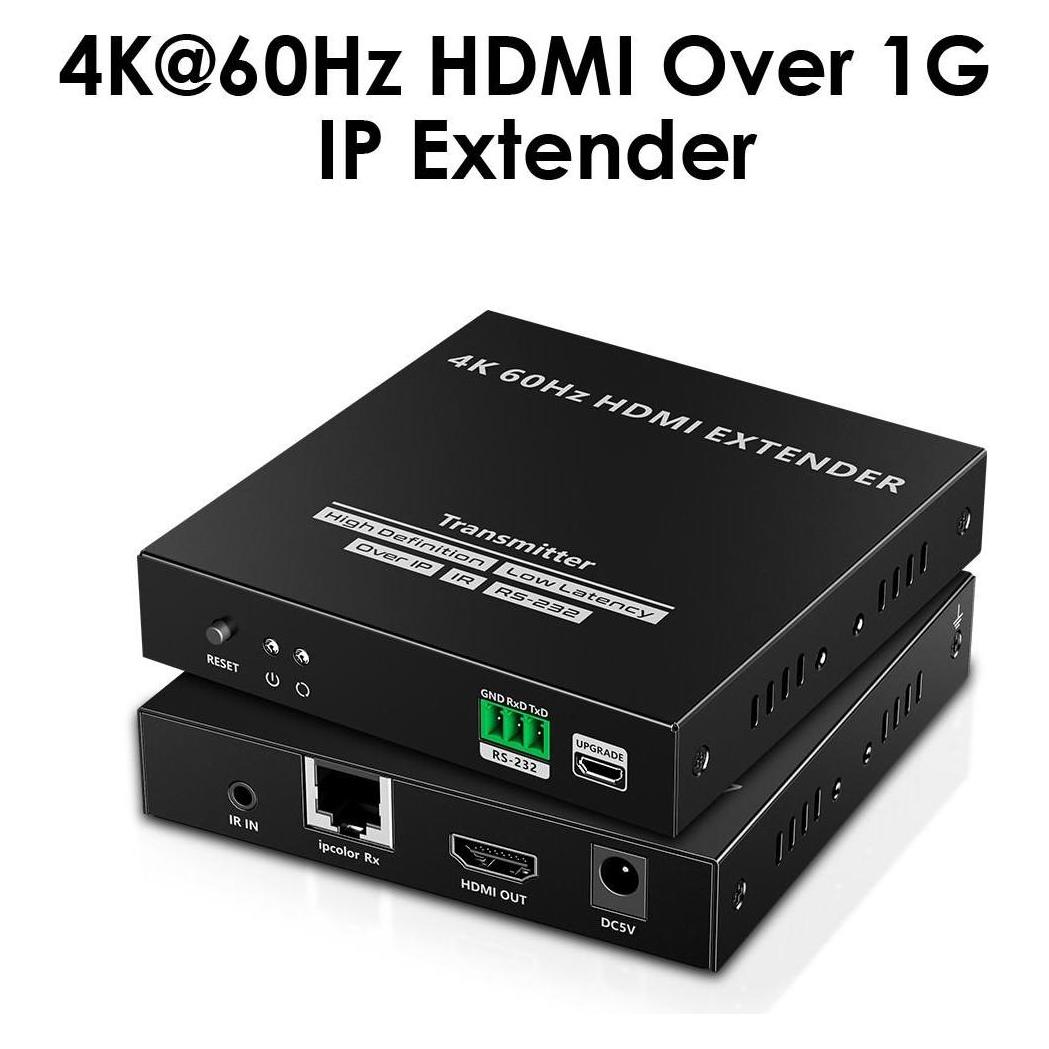 PremiumCord 4K@60Hz HDMI nekompresovaný extender na 120m přes LAN, over IP (Extender) (khext120-10)