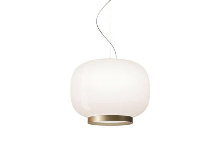 Foscarini Pendelleuchte Chouchin, LED, handgefertigter Glasschir