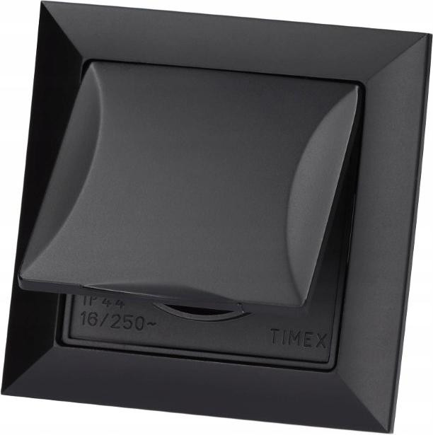 Düwi Inbouwstopcontact IP44 zwart model 33209