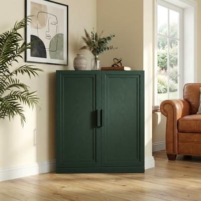 Dovelina "36""H Corner Sideboard Cabinet Free-Standing Corner Storage Organizer"