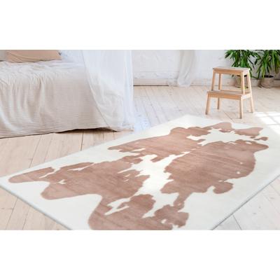 Teppich ARTE ESPINA "Rabbit Animal 500", grau (taupe, weiß), B:160cm H:30mm L:230cm, Mikropolyester, Teppiche, Teppich, Kuscheliger Hochflorteppich, per Hand getuftet, mit Baumwollrücken