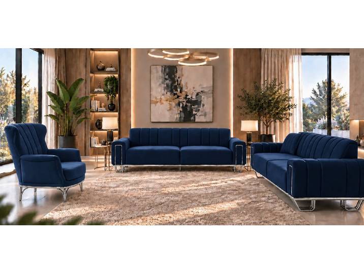Palms-Store Sofa Maximus Sofa Set Luxus Beste Qualität, Spar-Set, 3-Sitzer + 3-Sitzer + Sessel + Sessel - in 13 Stofffarben erhältlich