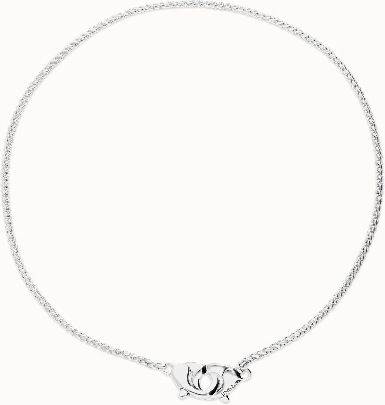 UNOde50 Collar bañado en plata con mosquetón entrelazado Negro U