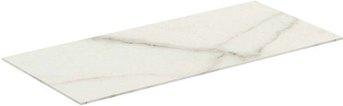 Ideal Standard Keramik-Waschtisch-Platte T4345DH Ausladung 37cm, 80 x 37,3 x 0,6 cm, Mamor Calacatta