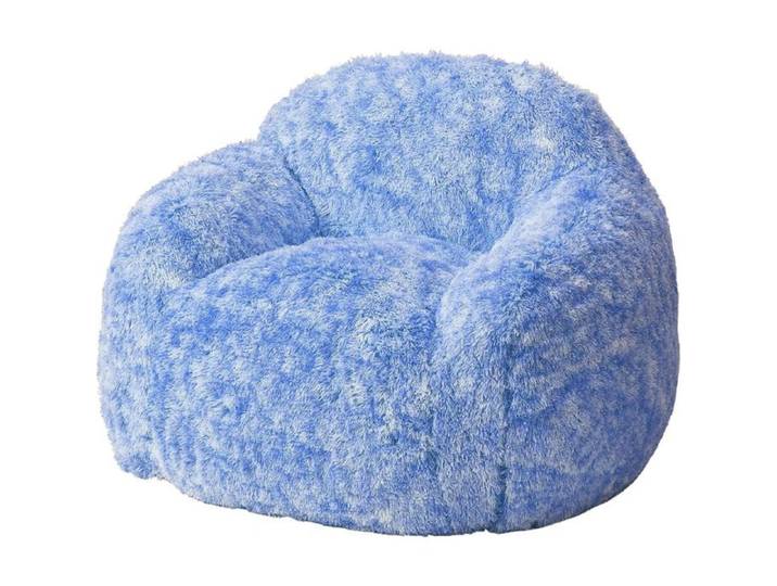 Pouf poire ronde pouf poire velours 94X96X65cm Fauteuil Canapé pouf confortable pour le salon BLEU