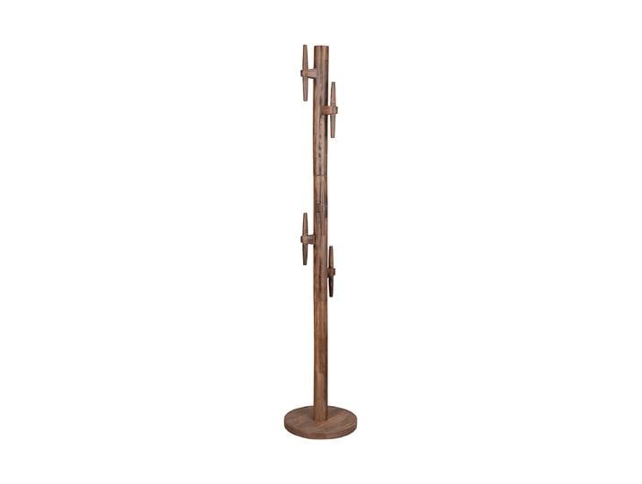 Handgefertigter Design Garderobenständer „Jakub“ Mangoholz Nussbaum Dutchbone