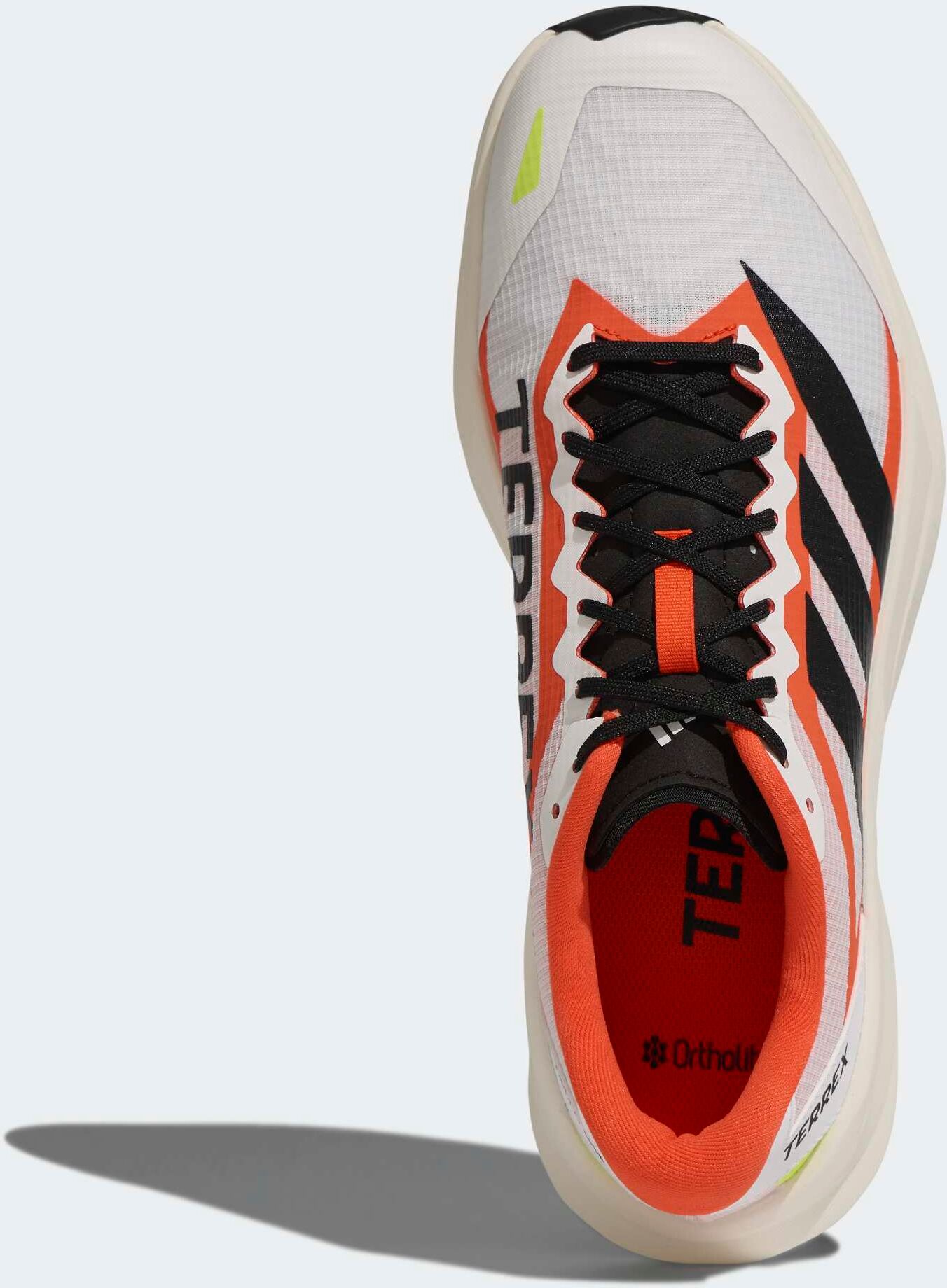 Trailrunningschuh ADIDAS TERREX "AGRAVIC LITE", Herren, Gr. 43, cloud weiß, core schwarz, impact orange, Synthetik, Textil, Schuhe Trailrunningschuh, Trail-Schuhe mit Lightstrike-Dämpfung cloud weiß, core schwarz, impact orange 43