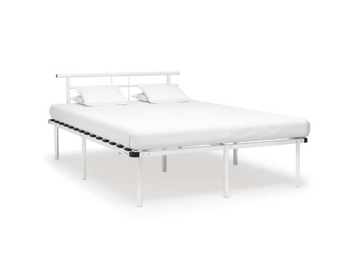 BMP - Best Cadre de lit adulte enfant - Strucutre de lit 1-2 personnes Blanc Métal 140x200cm ®5698