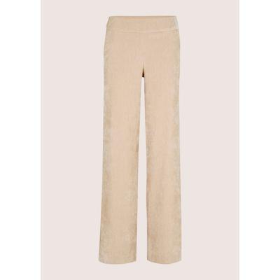 Schlupfhose MADELEINE "Hose Weite Samthose zum Schlüpfen", Damen, Gr. 44, kiesel, melange, Modern, weit, Hosen Schlupfhose