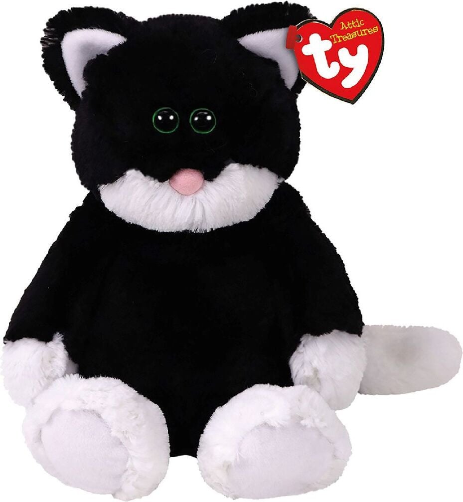 TY Bessie knuffelkat zwart en wit