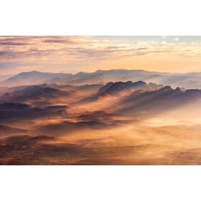 Papermoon "GEBIRGE-NEBEL TAL THAILAND BERGE WASSERFALL FLUSS SONNE"