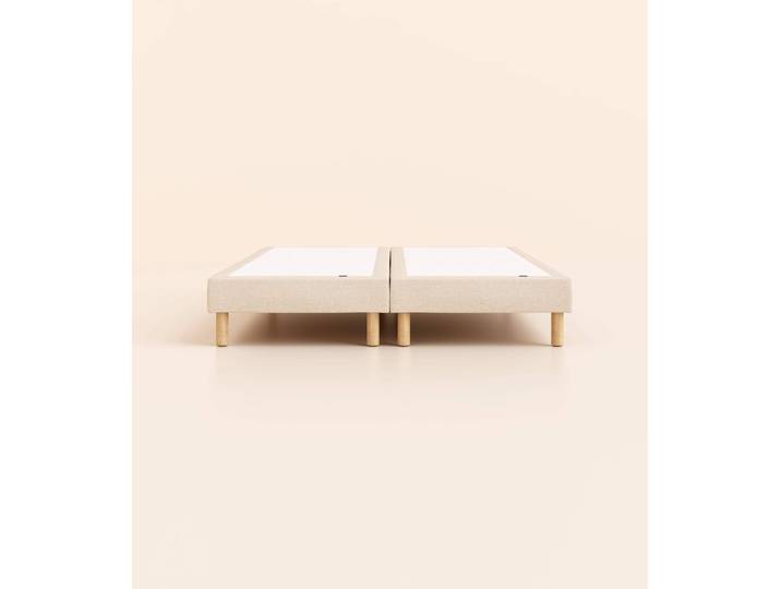 Sommier tapissier 160x200 cm - Bibloc - Beige - Tediber
