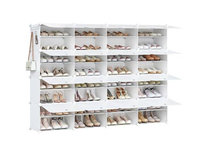 Étagère à Chaussures - AUTREMENT - 16 Compartiments - 40 x 30 x 30 cm - Cadre métal - Trous d'aération