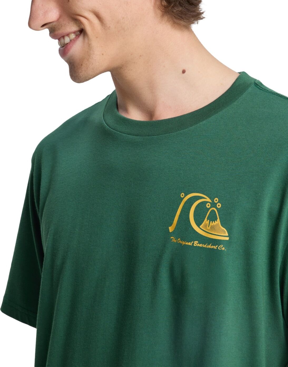 T-Shirt QUIKSILVER "Evo Original", Herren, Gr. L, grün (forest), Obermaterial: 100% Baumwolle., Shirts T-Shirt forest L