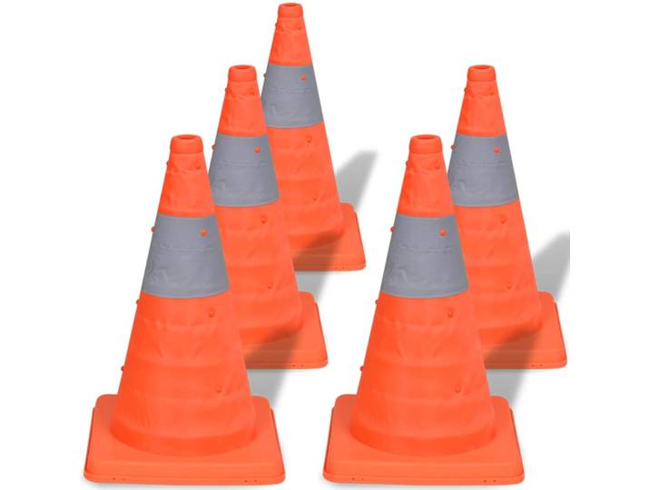Cônes De Signalisation Escamotables 5 Pcs 42 Cm Vidaxl