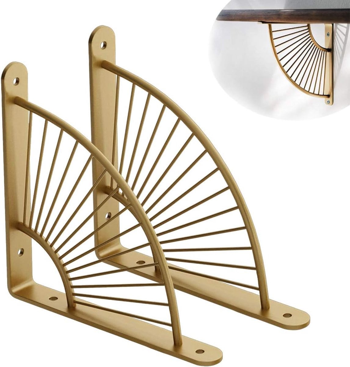 Klapbeugel Klepsteun Goud 200mm