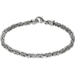 Zeeme Basic Armband Silber 925 poliert Königskette 3mm breit