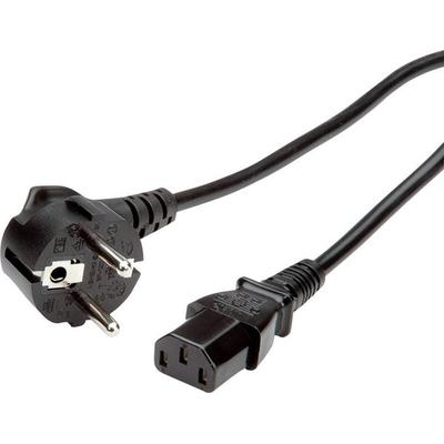 Value 19.99.1018 Strom Verbindungskabel Schwarz 1.80 m