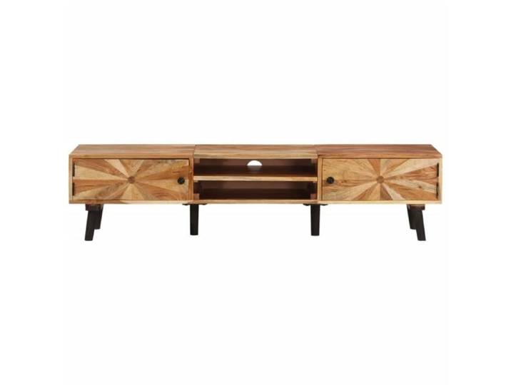 HOME-MARKET - Meuble TV Console TV moderne-desgin 145x35x35 cm Bois d'acacia massif FR7620