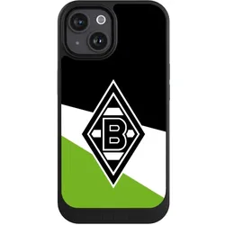 Nivocase Hülle für Apple iPhone 15 Handyhülle NIVOcore Case Schwarz Borussia Mönchengladbach Gladbach (Apple iPhone 15), Smartphone Hülle, Schwarz