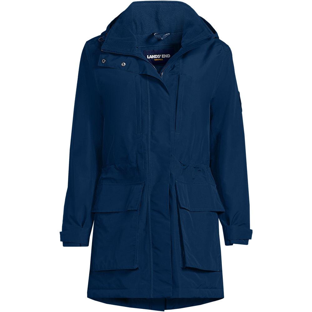Wasserdichter Parka SQUALL für Damen in Plus-Größe, Damen, size: plus, Blau, Nylon, by Lands' End