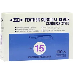 Skalpelle Einmal Klingen Fig. 15 Feather 100 ST